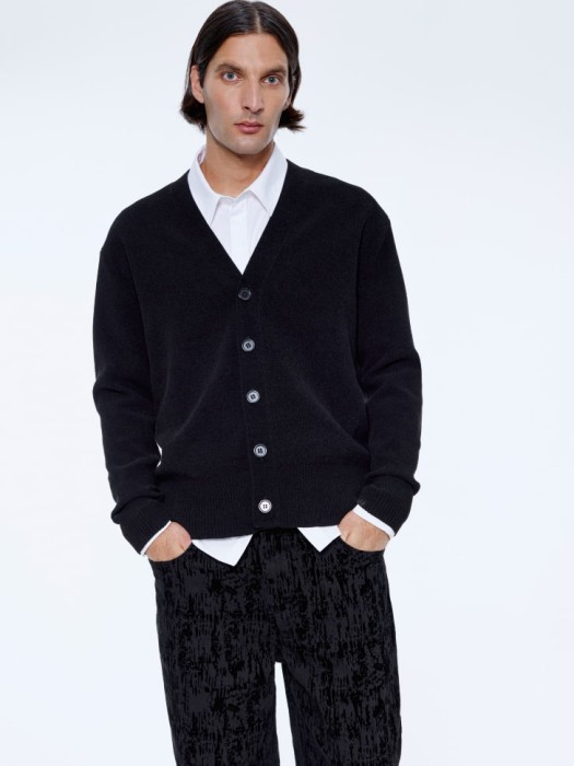 кардиган relaxed fit из синели из россии вид сбоку