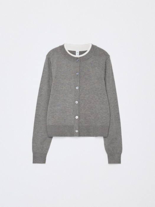 кардиган с двойным воротником для девочек по цене 1499 руб вид справа