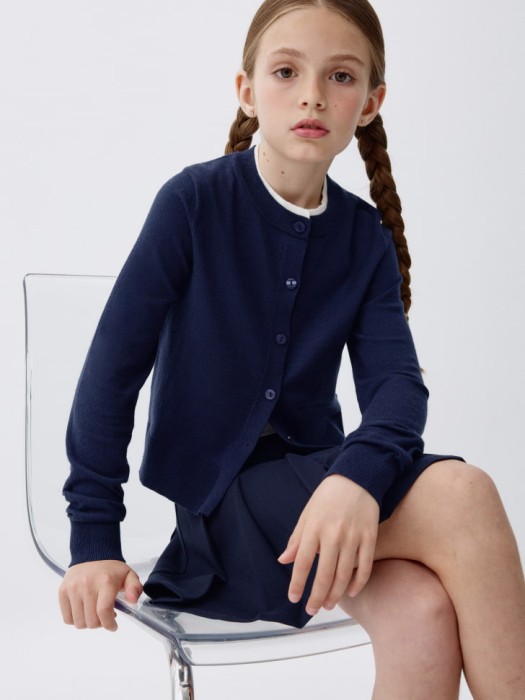 кардиган с двойным воротником для девочек 4680704873450 фотография