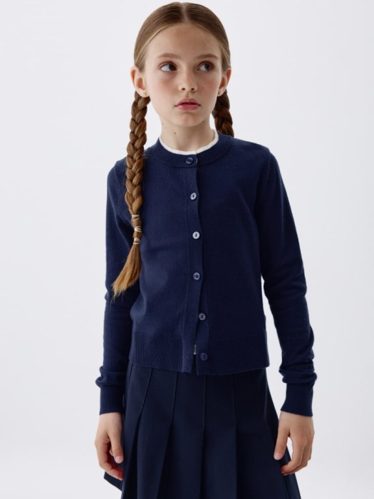 кардиган с двойным воротником для девочек по цене 1499 руб вид справа