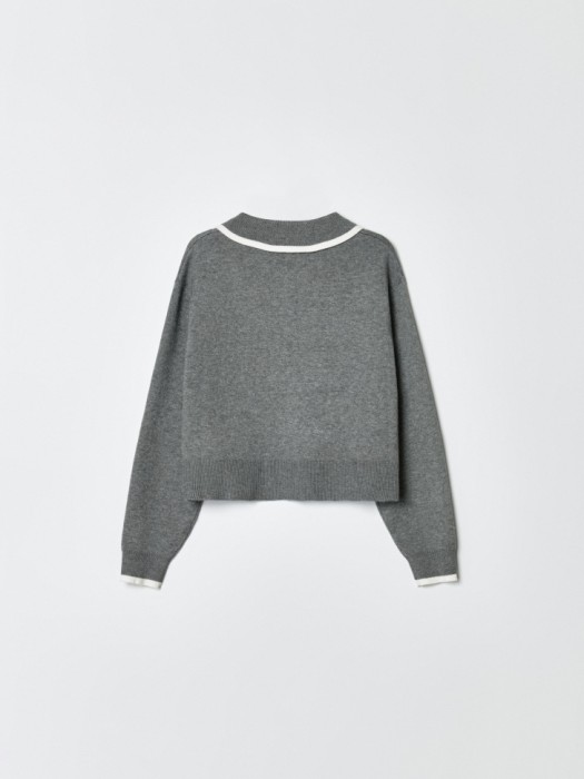 кардиган с воротником для девочек из россии вид сбоку