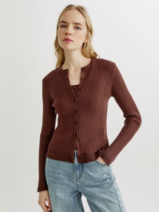 кардиган с вывязанным кружевом 4610517751065 фотография