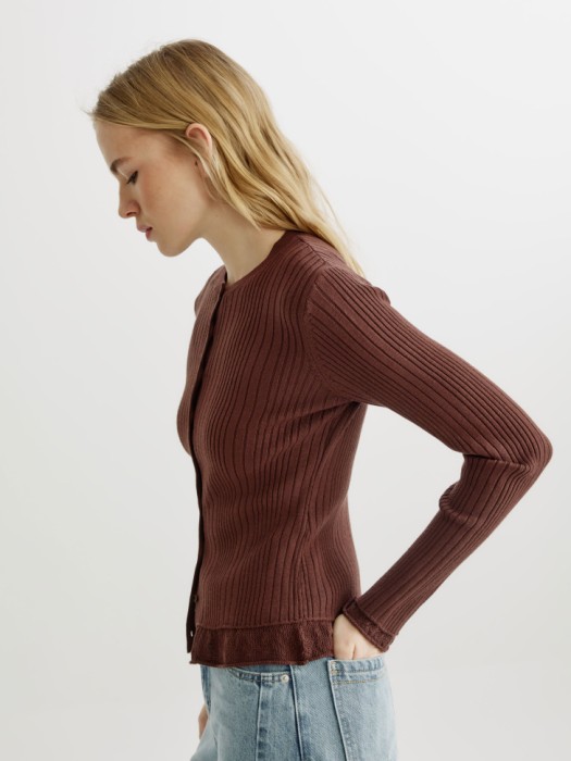 кардиган с вывязанным кружевом по цене 2799 руб вид справа