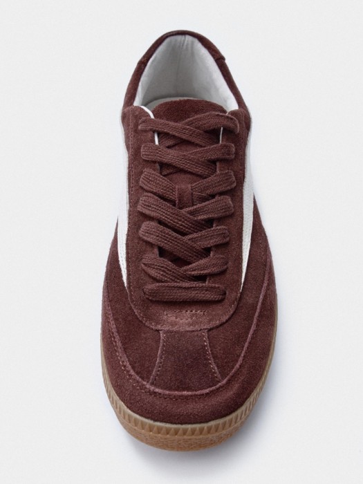 кеды из натуральной замши от бренда sela вид слева