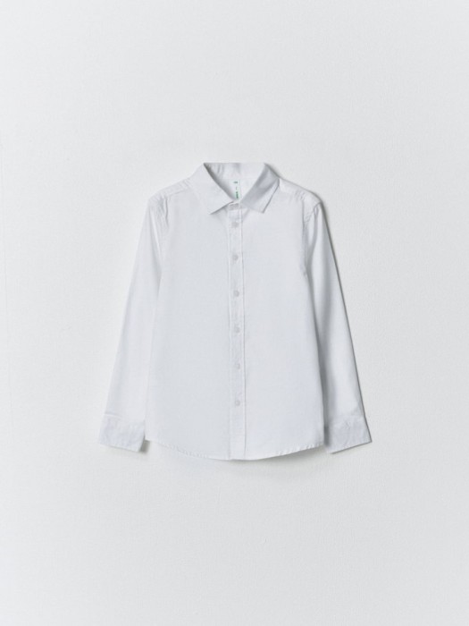 классическая белая рубашка для мальчиков по цене 1299 руб вид справа