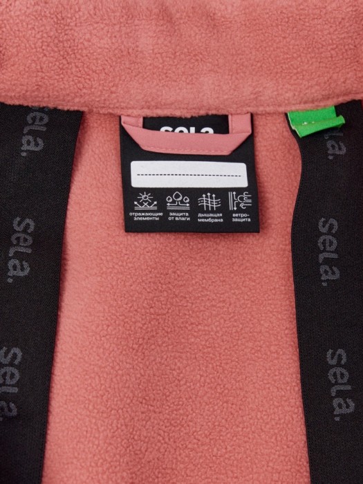 комбинезон из softshell на флисе для девочек универсального стиля с лицевой стороны