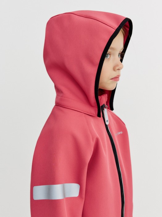 комбинезон из softshell на флисе для девочек от бренда sela вид слева