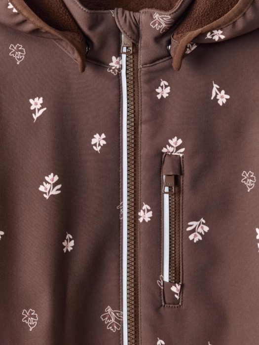 комбинезон из softshell на флисе для девочек из флиса спереди