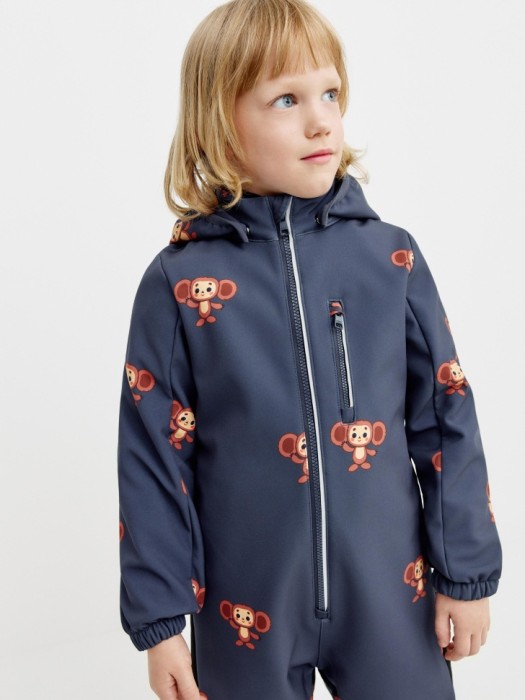 комбинезон из softshell на флисе для мальчиков из россии вид сбоку