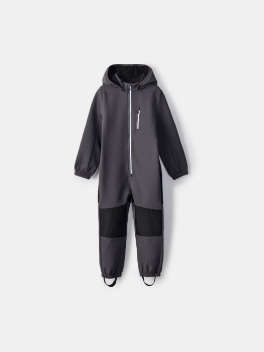 комбинезон из softshell на флисе для мальчиков из флиса спереди