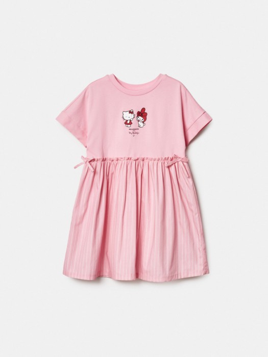 комбинированное платье с принтом hello kitty и my melody для девочек по цене 1999 руб вид справа