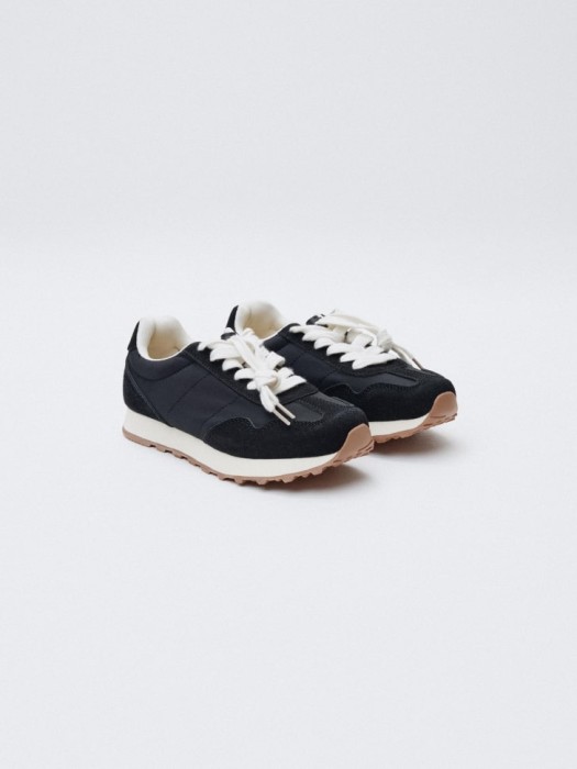 комбинированные кеды для девочек из хлопка спереди