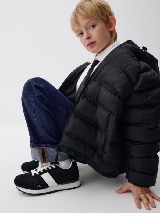 комбинированные кеды для мальчиков из хлопка спереди