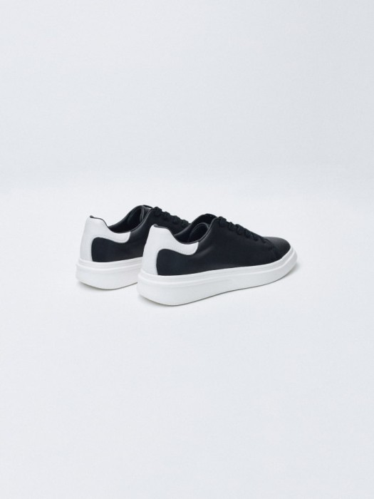 комбинированные кеды из натуральной кожи из россии вид сбоку