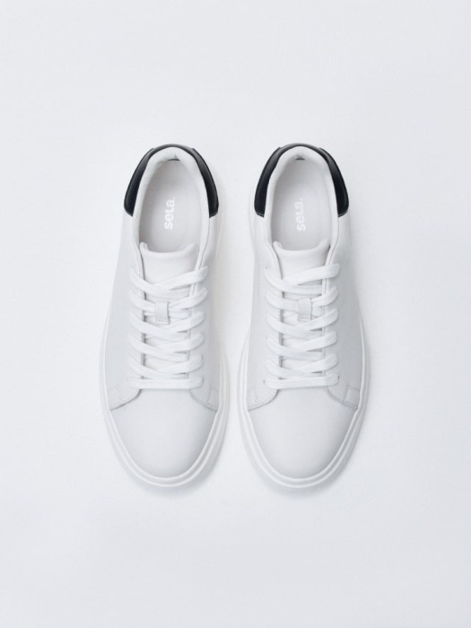 комбинированные кеды из натуральной кожи из кожи спереди