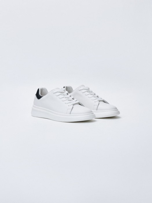 комбинированные кеды из натуральной кожи для взрослого возраста с изнаночной стороны