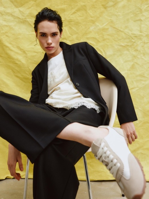 комбинированные кеды из натуральной замши, кожи и текстиля 4610517752536 фотография