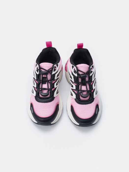 комбинированные кроссовки для девочек от бренда sela вид слева