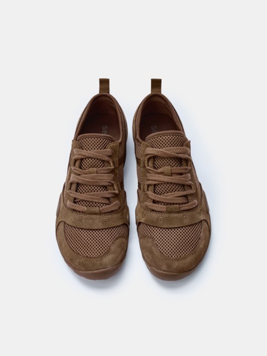 комбинированные кроссовки из натуральной замши и текстиля 4610517675231 фотография