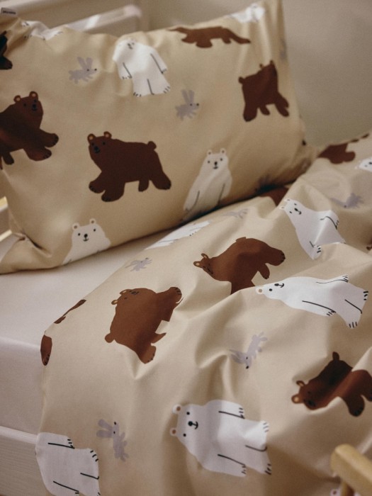 комплект детского постельного белья без простыни 140х200 от бренда sela вид слева