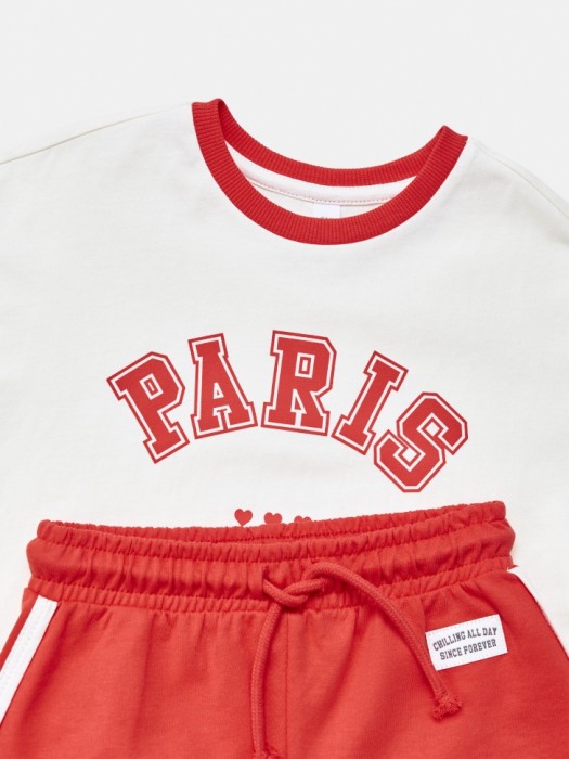 комплект из футболки и шорт для девочек для детского возраста с изнаночной стороны