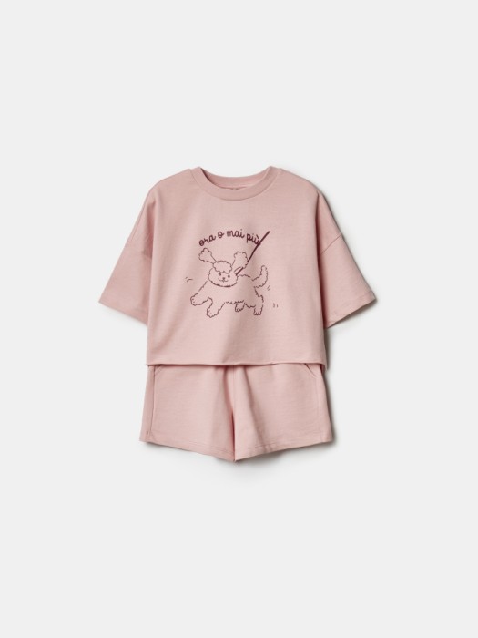 комплект из футболки и шорт для девочек по цене 1499 руб вид справа