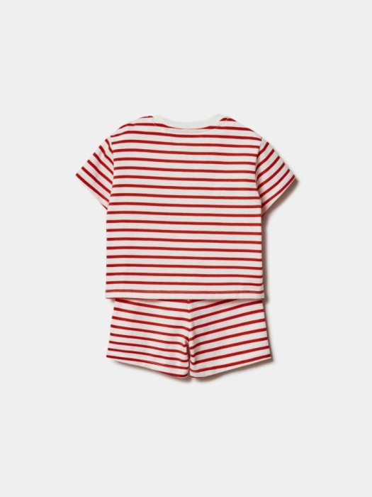 комплект из футболки и шорт в полоску для малышей по цене 1399 руб вид справа