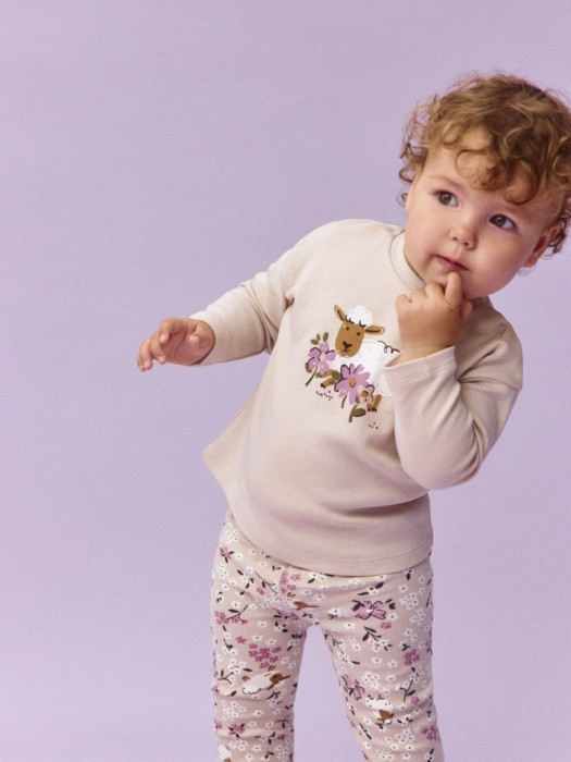 комплект из лонгслива и леггинсов для малышей 4680798135144 фотография