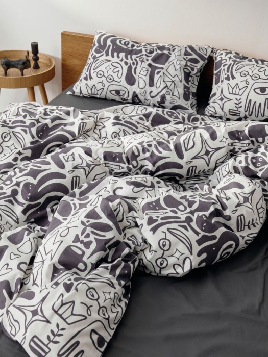 комплект постельного белья без простыни 1,5 спальный 140х200 см по цене 2699 руб вид справа