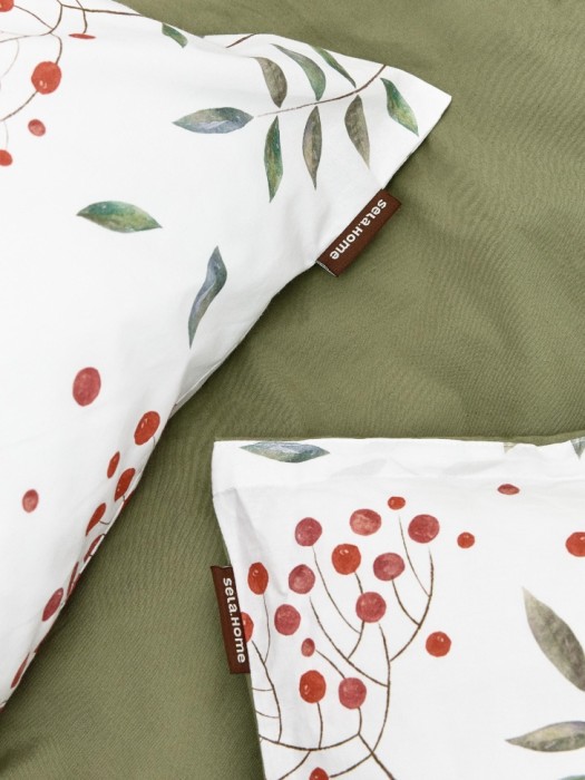 комплект постельного белья без простыни 1,5 спальный 140х200 см от бренда sela вид слева