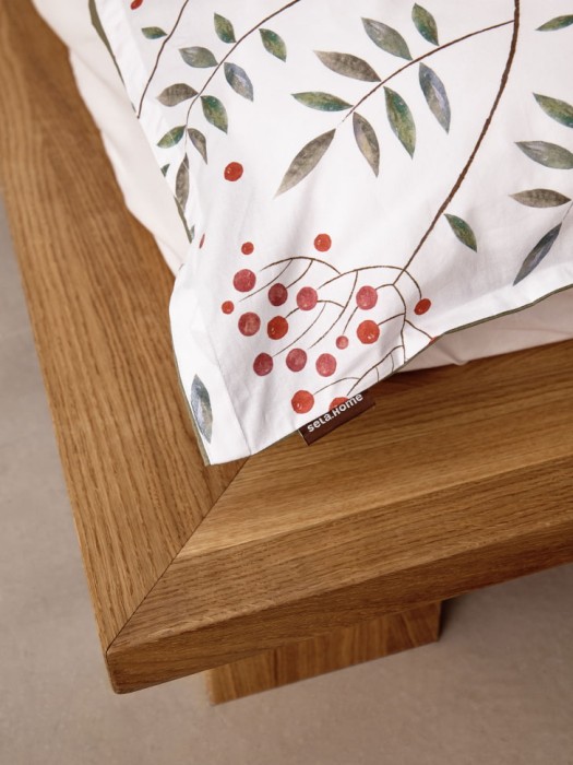 комплект постельного белья без простыни 1,5 спальный 140х200 см из хлопка спереди