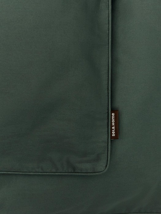 комплект постельного белья из сатина без простыни 1,5 спальный 140х200 см от бренда sela вид слева