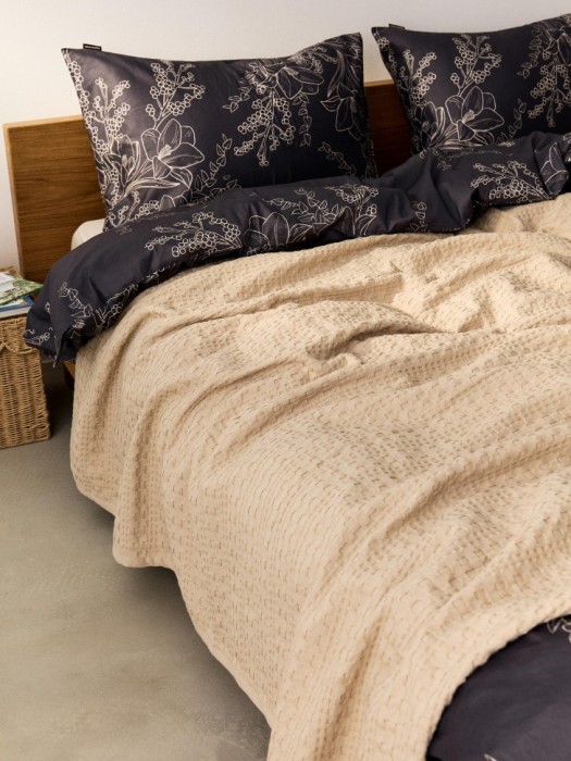 комплект постельного белья из сатина без простыни 2-х спальный 200х220 см из хлопка спереди