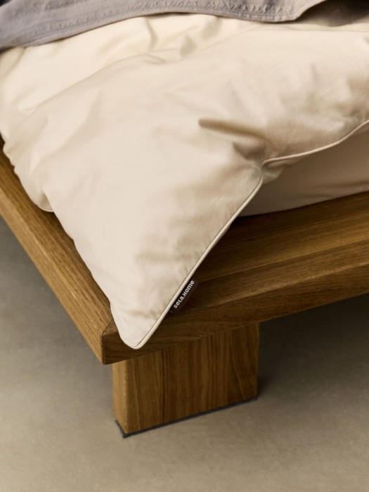 комплект постельного белья из сатина без простыни 2-х спальный 200х220 см из хлопка спереди