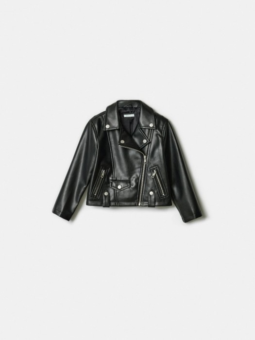 короткая куртка-косуха для девочек по цене 3499 руб вид справа