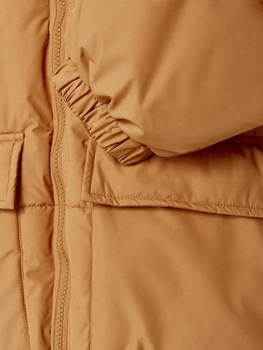 короткая куртка с капюшоном для девочек из коллекции  archive из пуха спереди