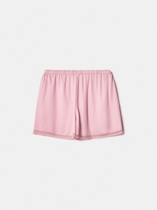 короткие шорты из сатиновой вискозы для девочек от бренда sela вид слева
