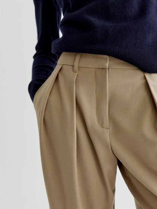 костюмные широкие брюки с меланжевым эффектом от бренда sela вид слева