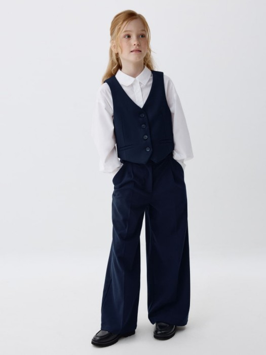 костюмный жилет для девочек от бренда sela вид слева