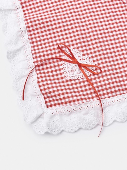 косынка в клетку для девочек от бренда sela вид слева