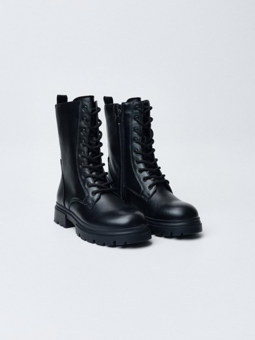 кожаные ботинки со шнуровкой для девочек 4610517177162 фотография