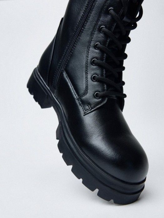 кожаные ботинки со шнуровкой для девочек универсального стиля с лицевой стороны