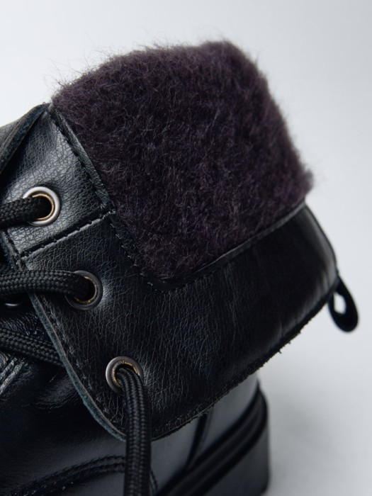 кожаные ботинки со шнуровкой для девочек для детского возраста с изнаночной стороны