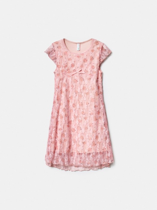 кружевное платье с цветочным принтом для девочек из россии вид сбоку