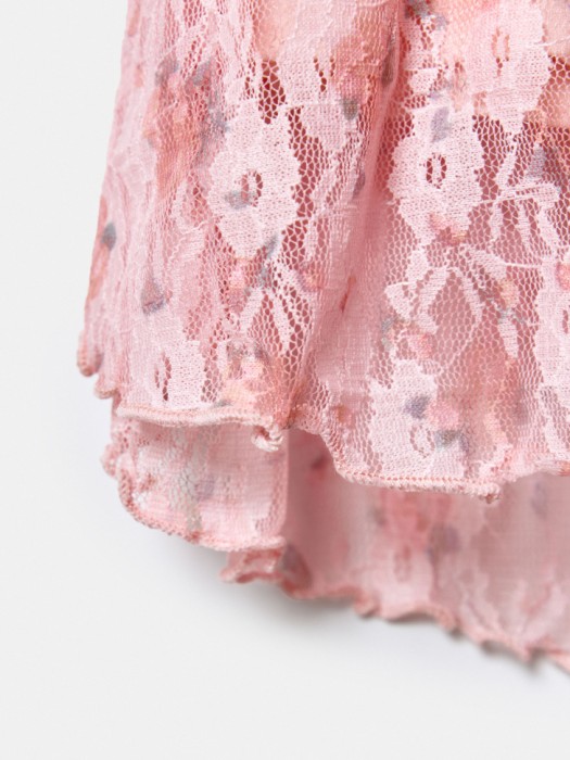 кружевное платье с цветочным принтом для девочек для детского возраста с изнаночной стороны