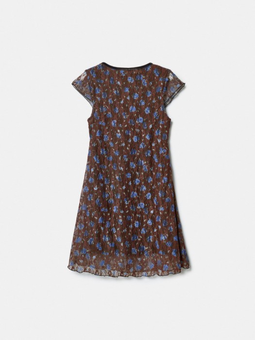 кружевное платье с цветочным принтом для девочек для детского возраста с изнаночной стороны