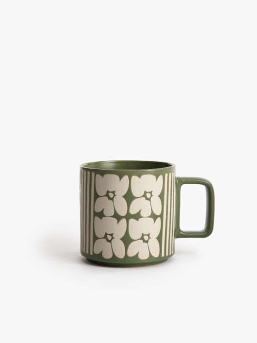 кружка из каменной керамики с рисунком 4640611167486 фотография