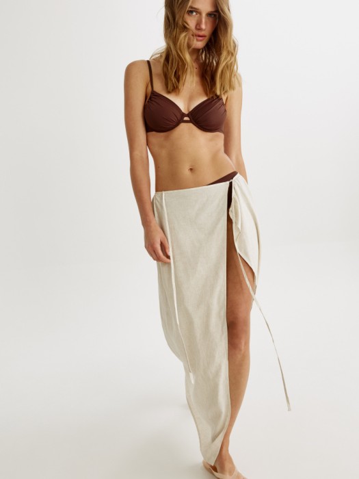 купальный лиф с драпировкой из россии вид сбоку