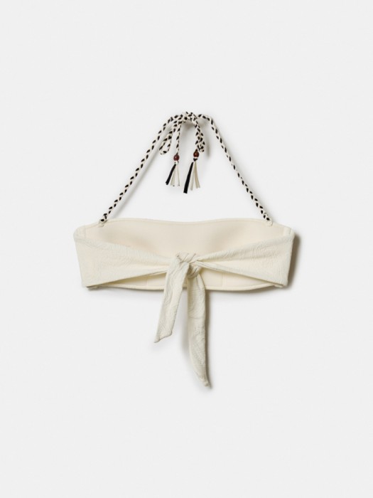 купальный жаккардовый топ-бандо с принтом из россии вид сбоку