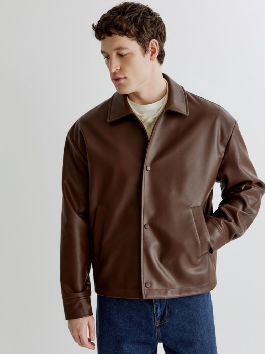 куртка из экокожи из россии вид сбоку